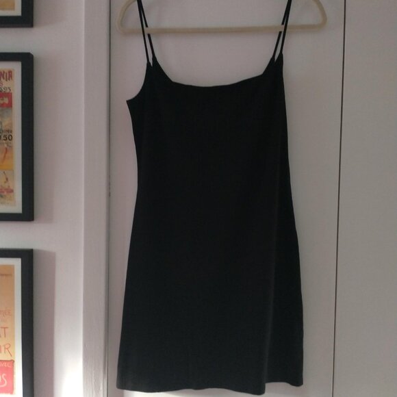 Reformation Jeanette Ribbed Knit Cami Mini Dress in Black - Picture 3 of 13